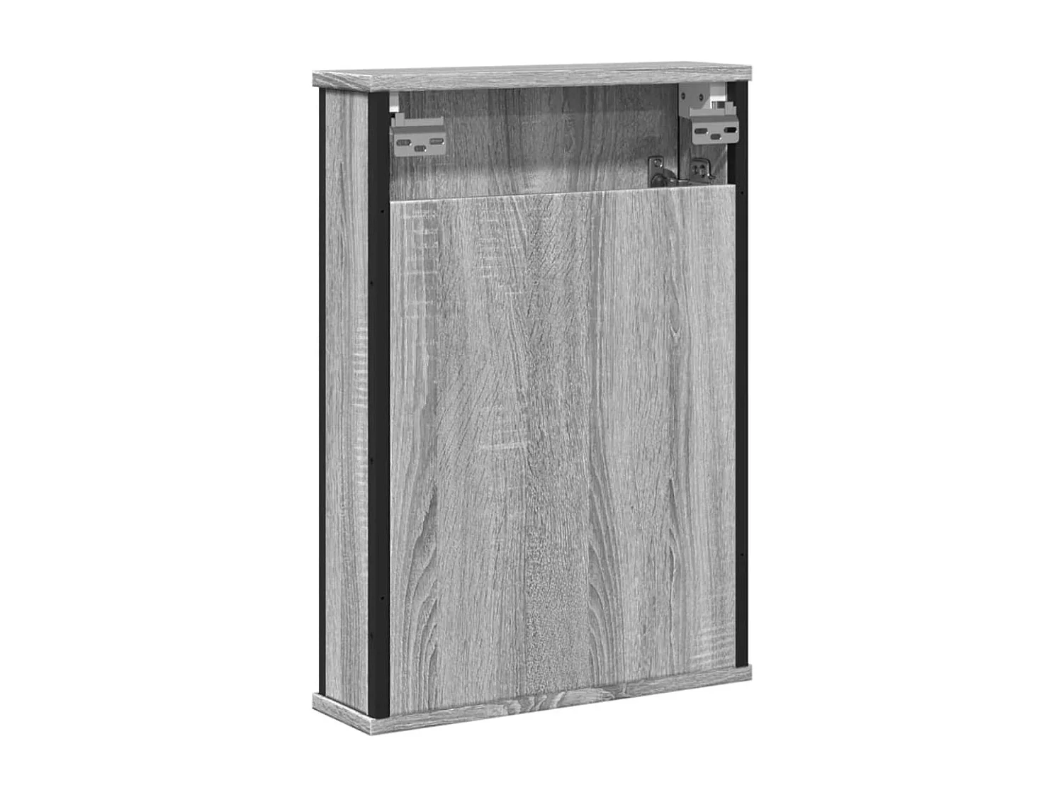 Mobiletto per bagno con specchio in legno ingegnerizzato grigio Sonoma