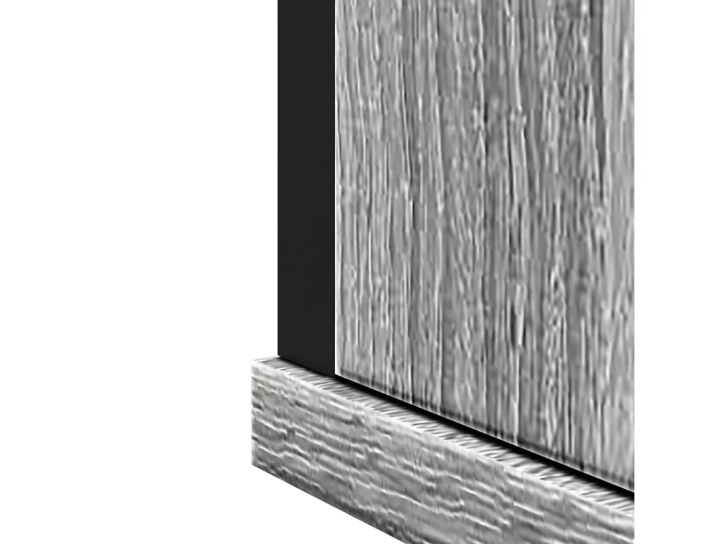 Mobiletto per bagno con specchio in legno ingegnerizzato grigio Sonoma