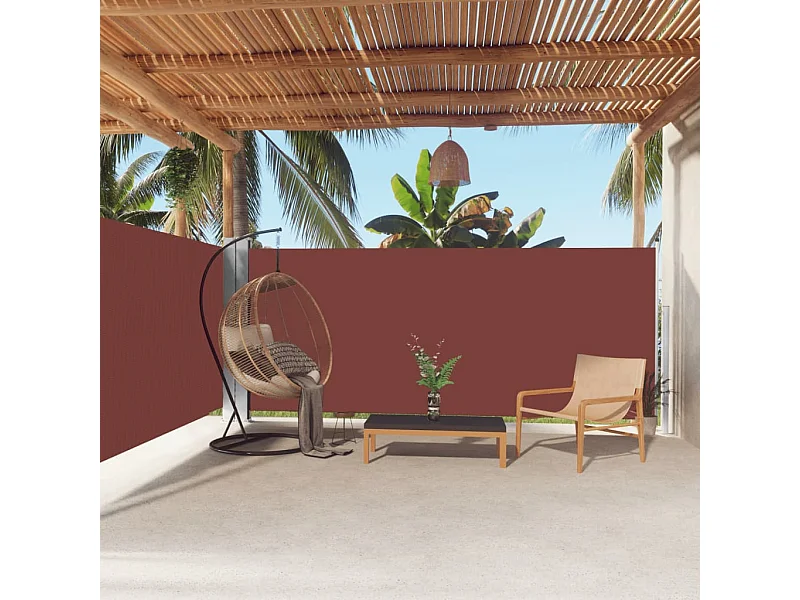 Auvent latéral rétractable Marron 160x600 cm
