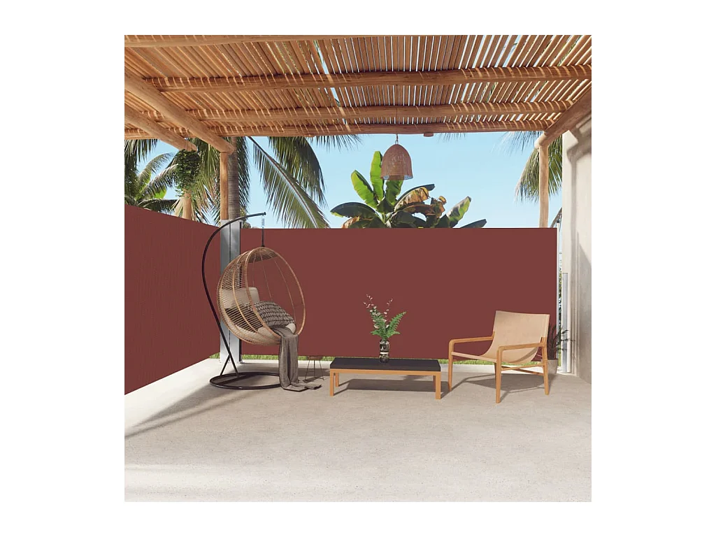 Auvent latéral rétractable Marron 160x600 cm