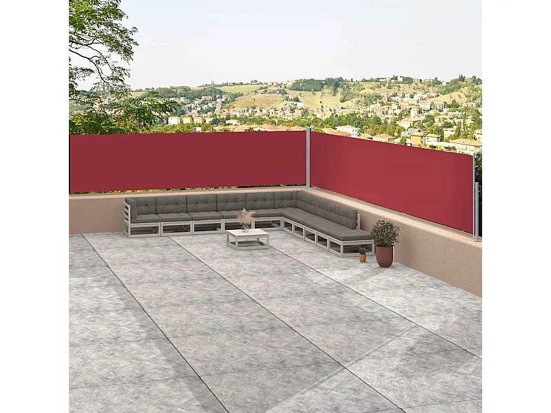 Tenda da sole laterale retrattile Rossa 117x1200 cm