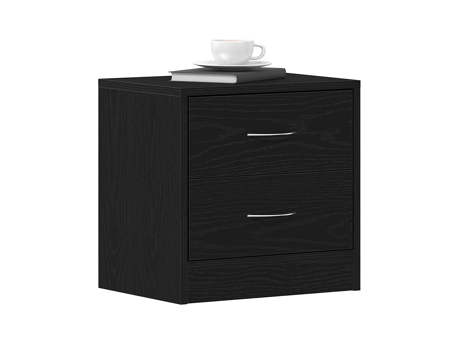 Comodini in rovere nero 40x30x40cm in legno ingegnerizzato