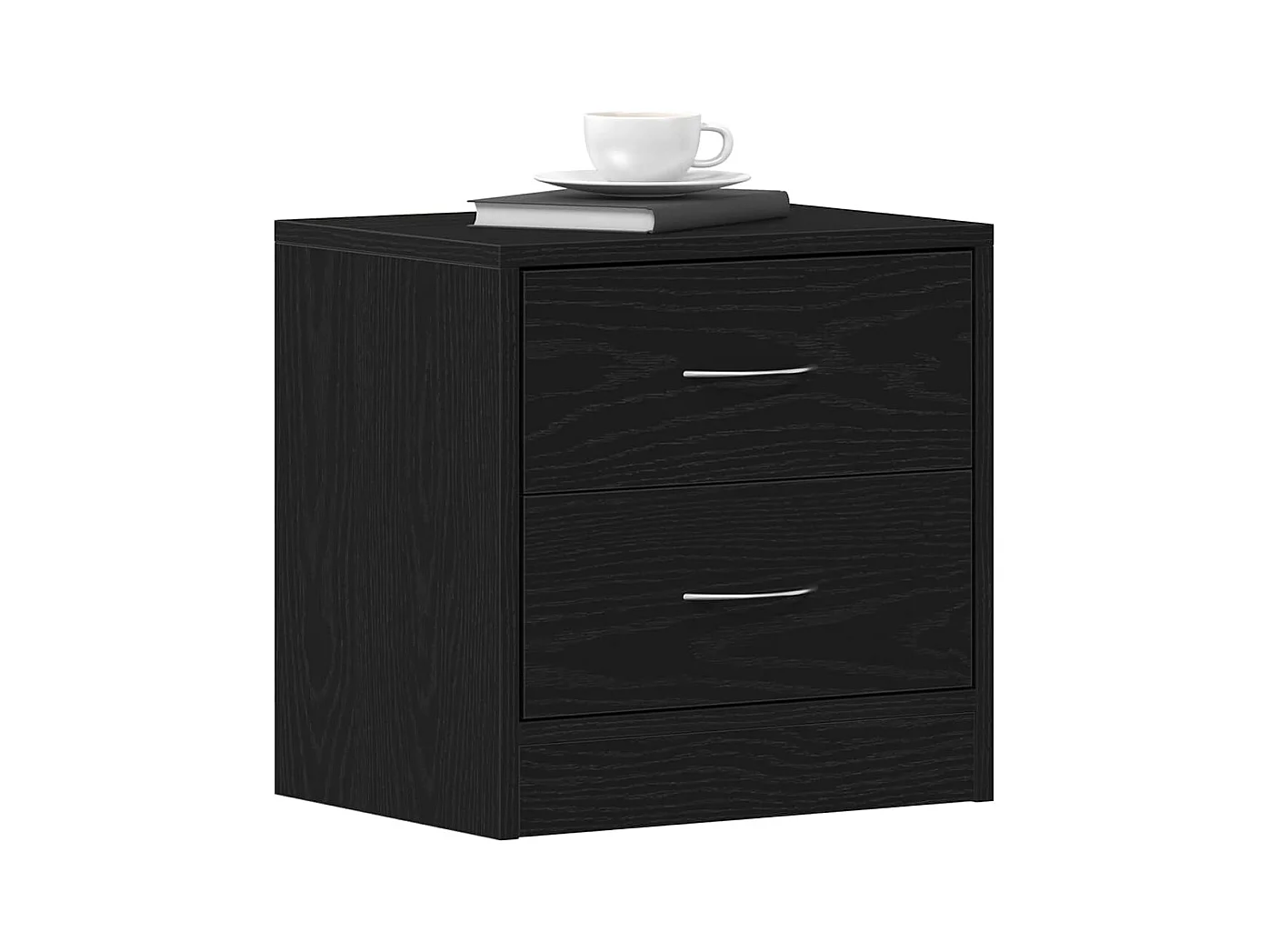 Comodini in rovere nero 40x30x40cm in legno ingegnerizzato