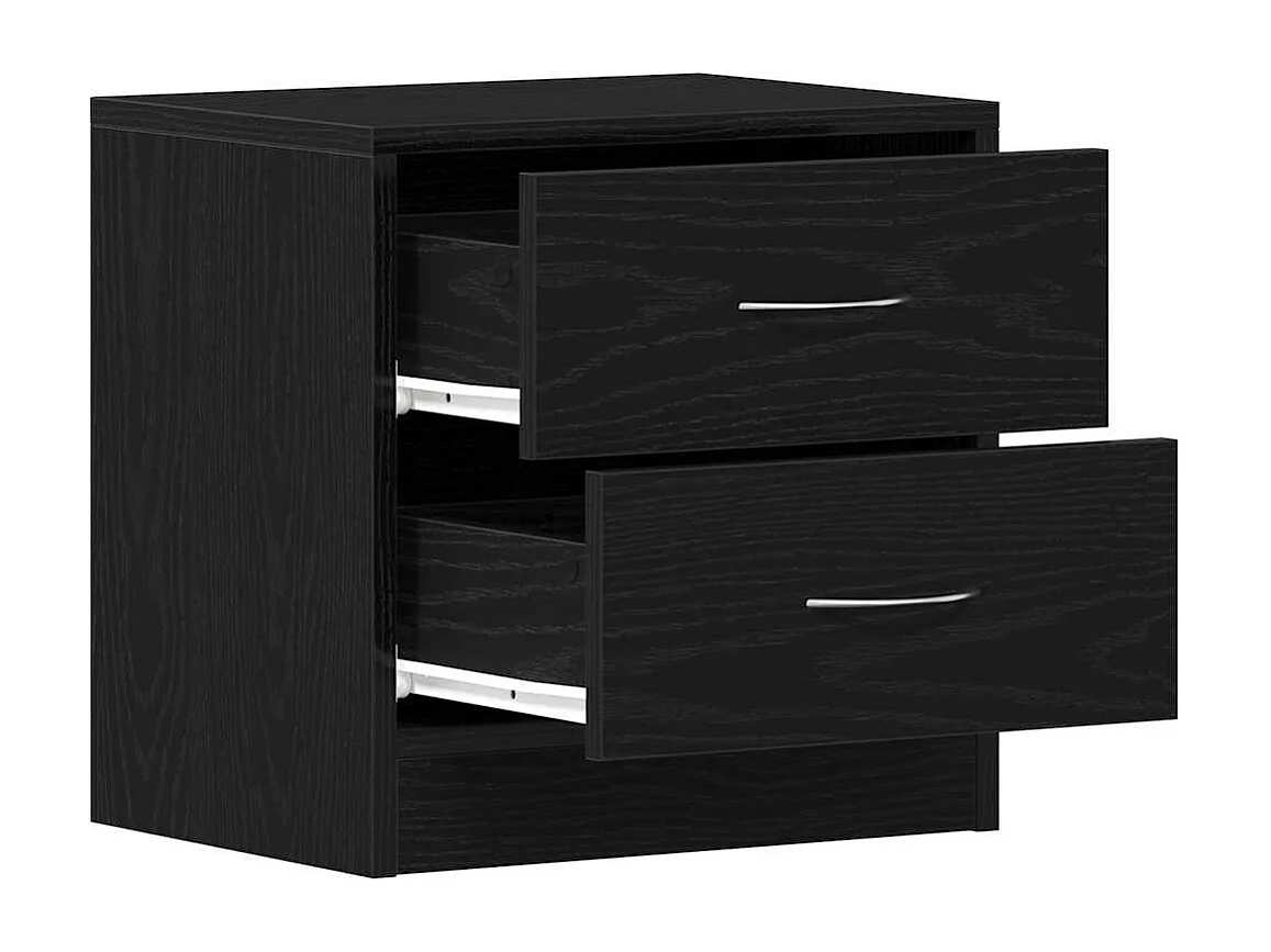 Comodini in rovere nero 40x30x40cm in legno ingegnerizzato