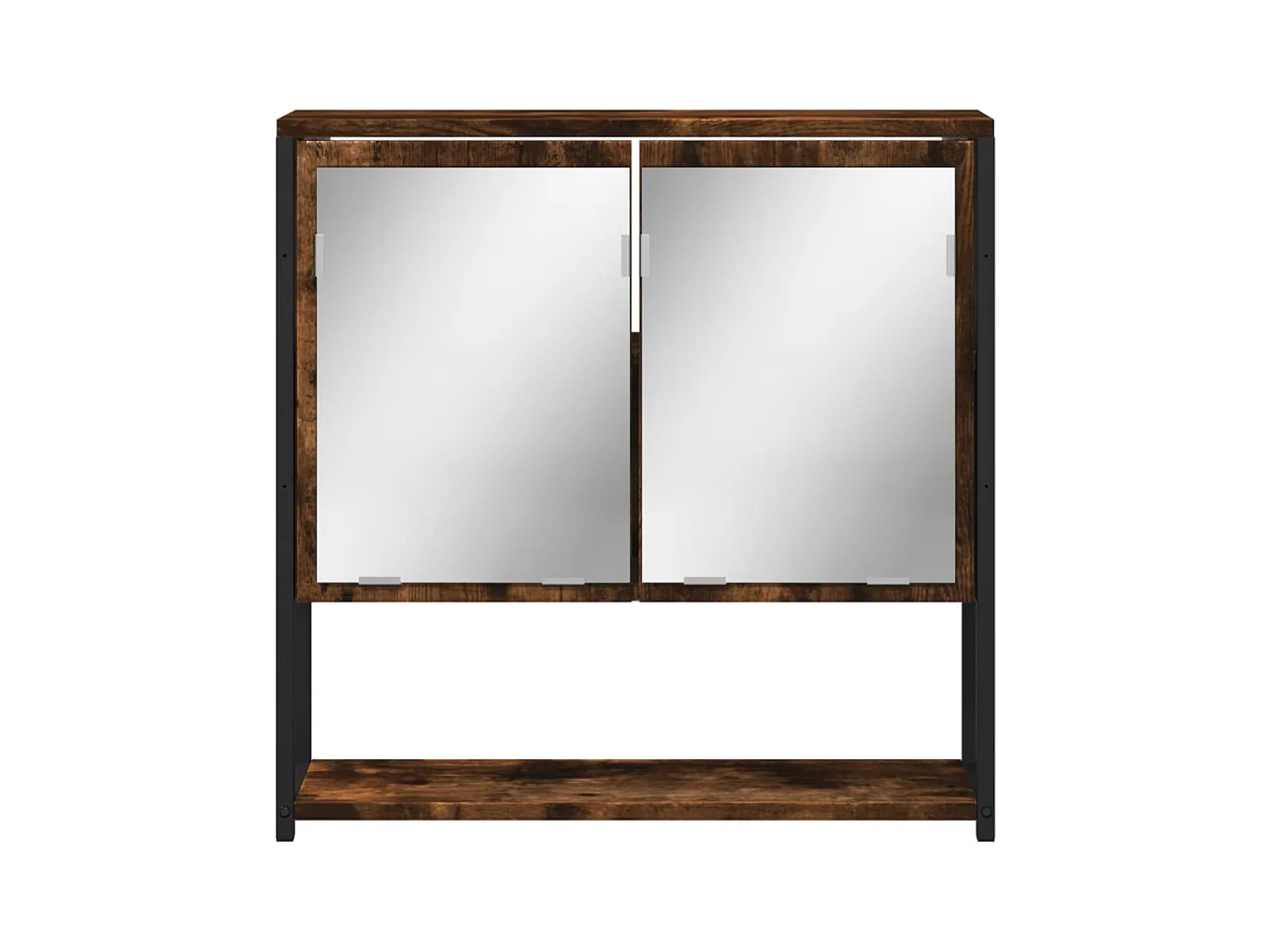 Armoire à miroir de salle de bain chêne fumé bois d’ingénierie