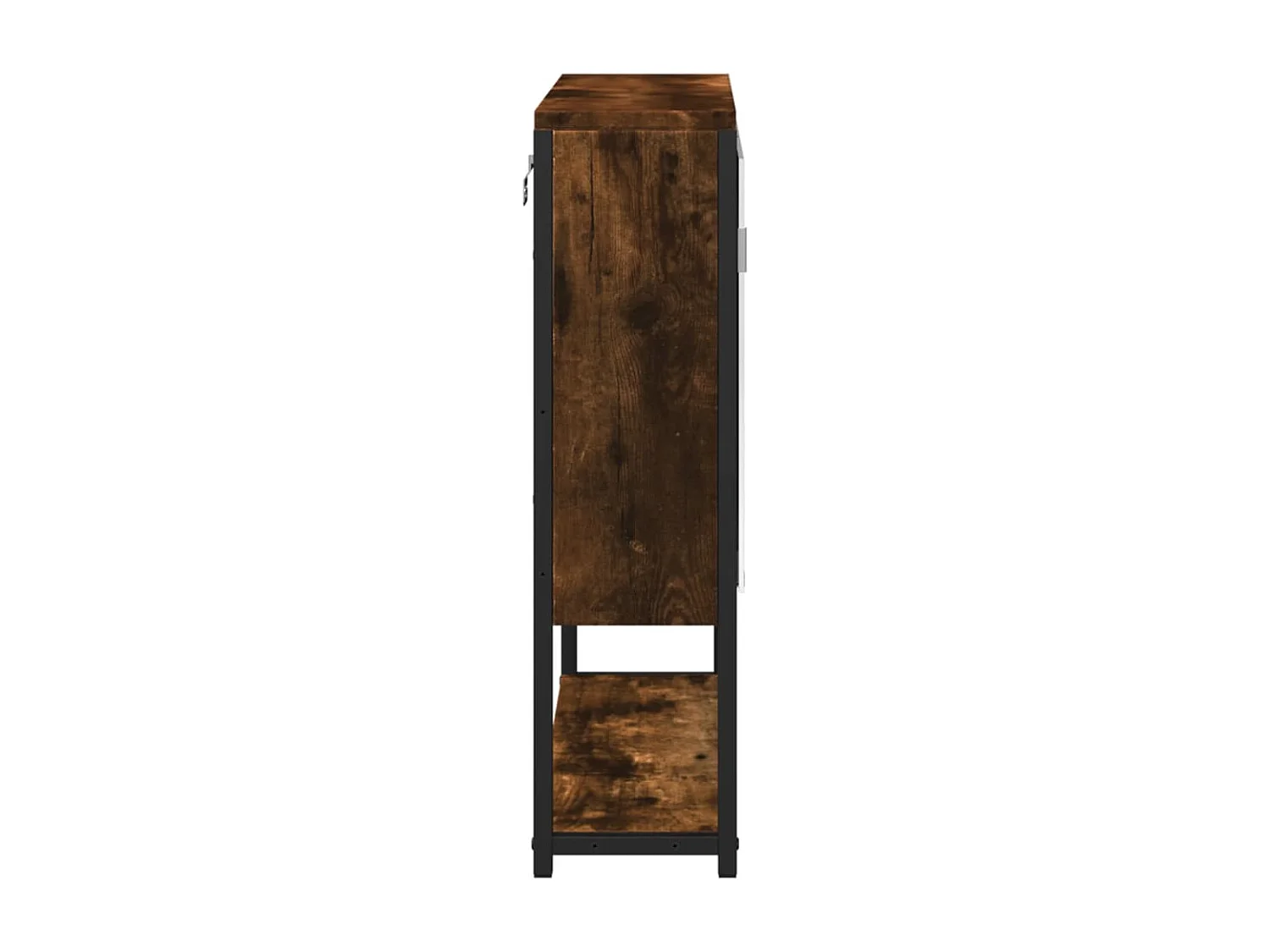 Armoire à miroir de salle de bain chêne fumé bois d’ingénierie