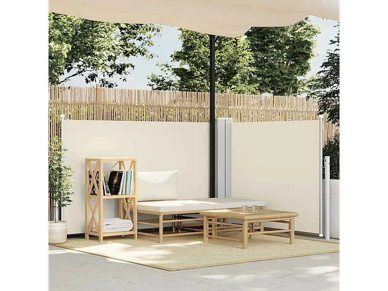 Auvent latéral rétractable Crème 100 x 600 cm