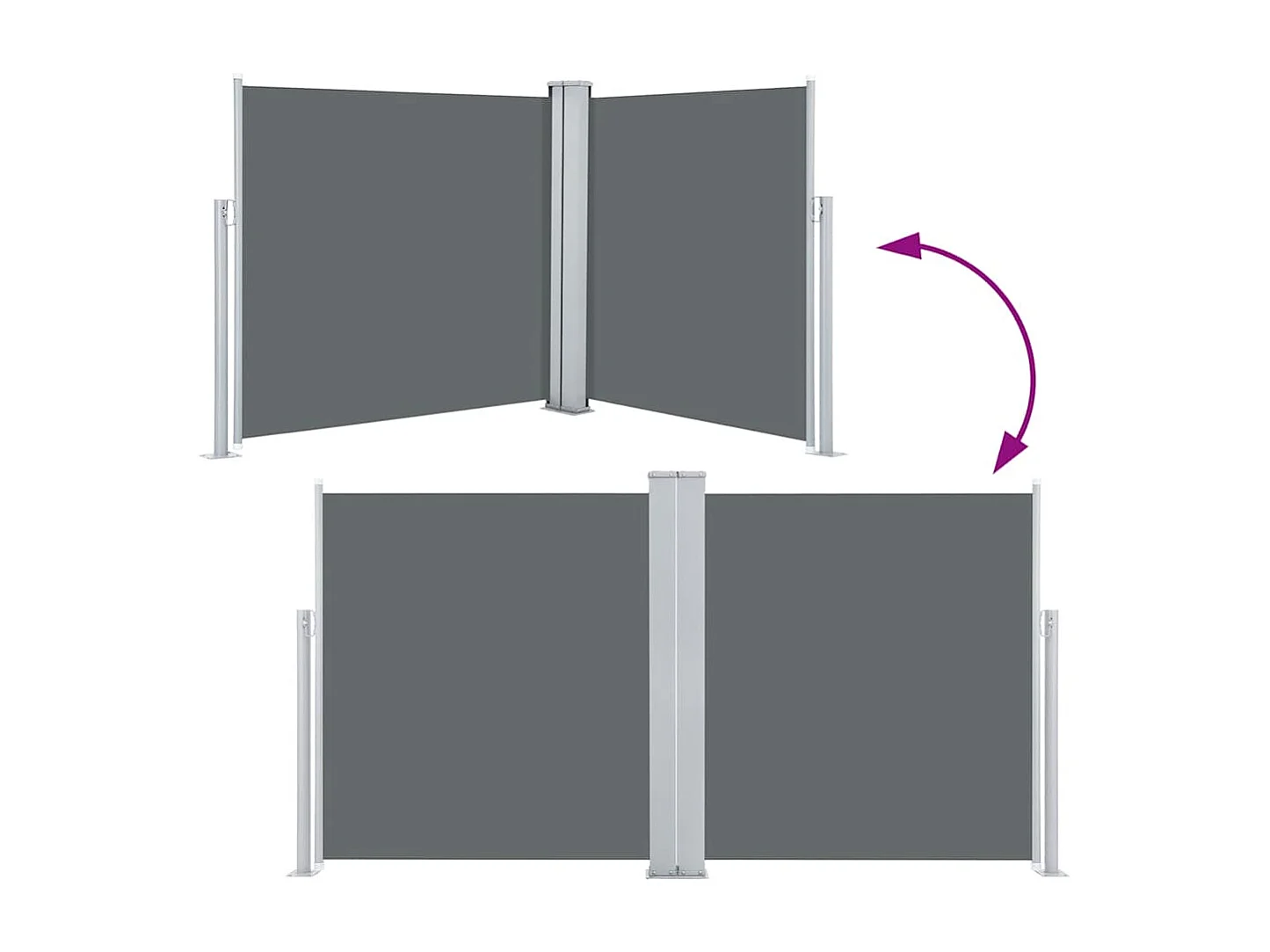 Tenda da sole laterale retrattile Antracite 100 x 600 cm