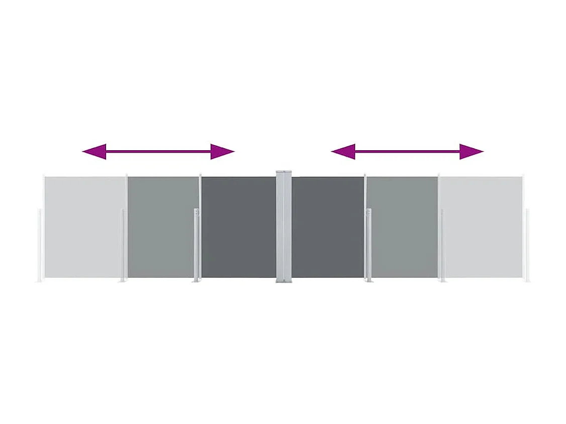 Tenda da sole laterale retrattile Antracite 100 x 600 cm