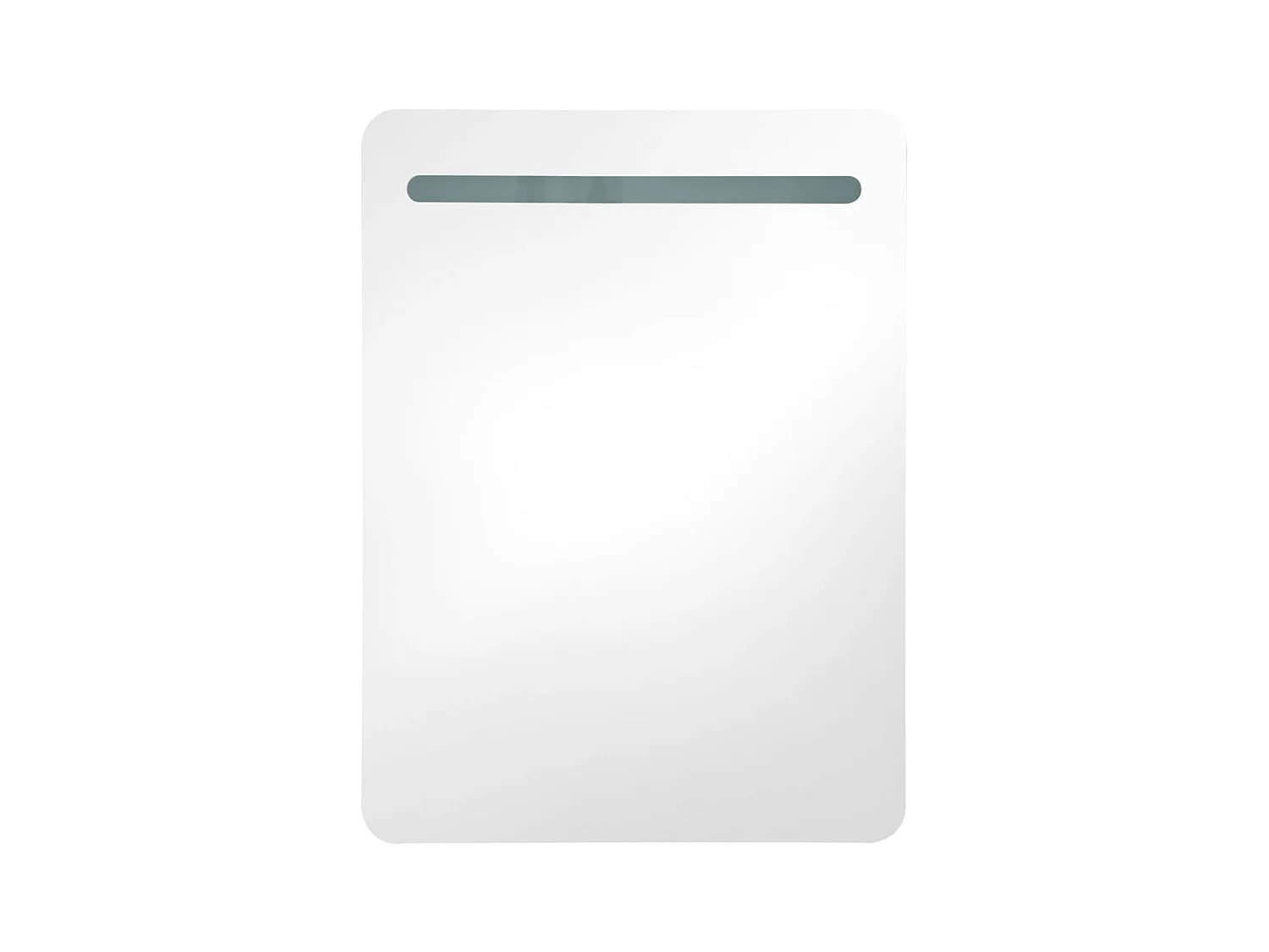 Armoire de salle de bain à miroir LED noir 60x11x80 cm