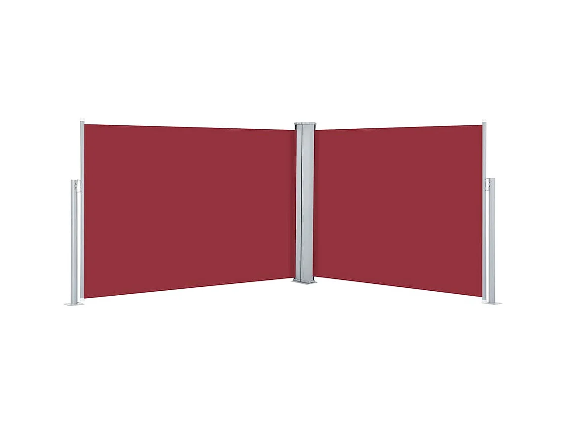 Auvent latéral rétractable Rouge 120 x 1000 cm