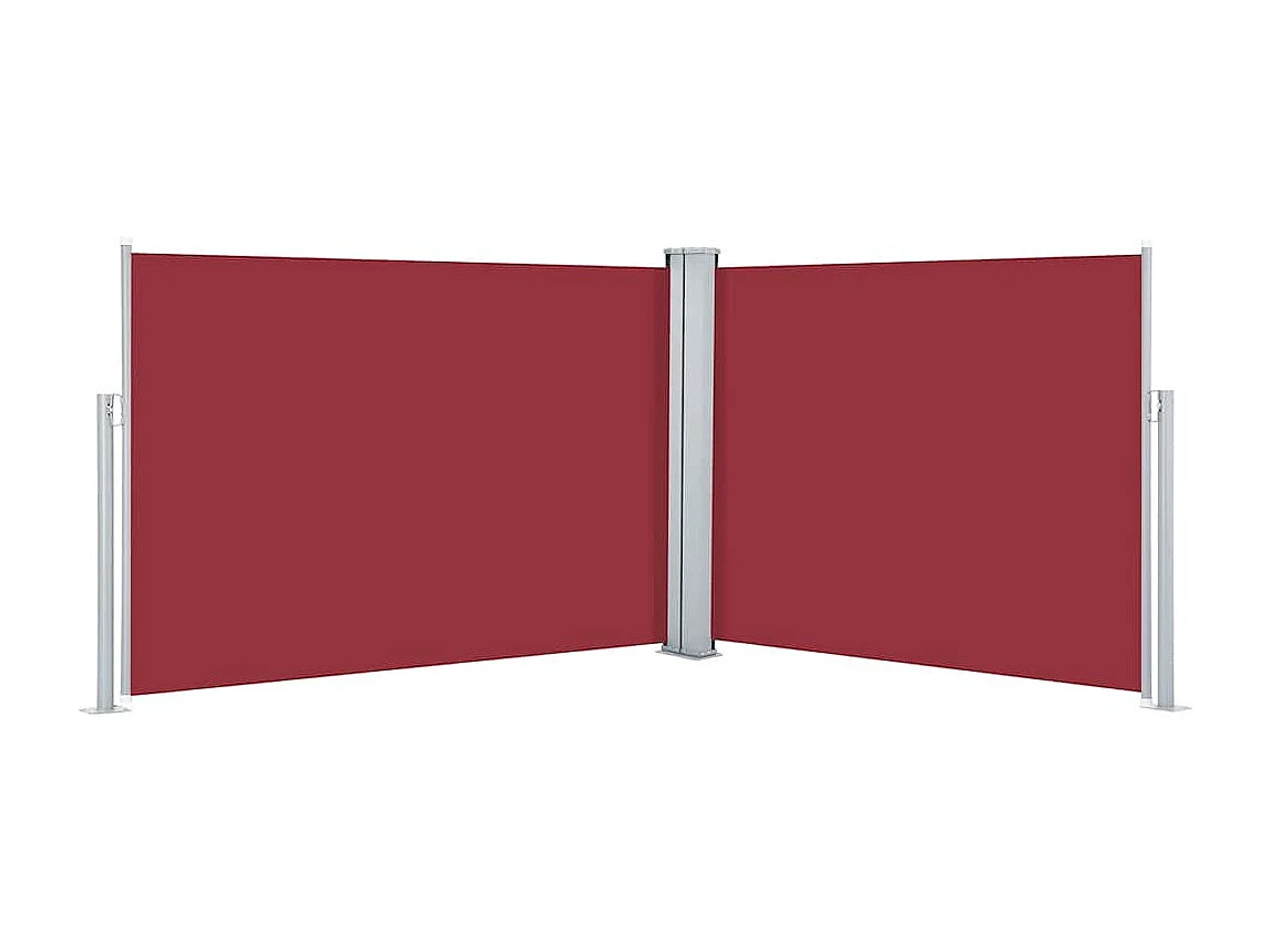 Auvent latéral rétractable Rouge 120 x 1000 cm