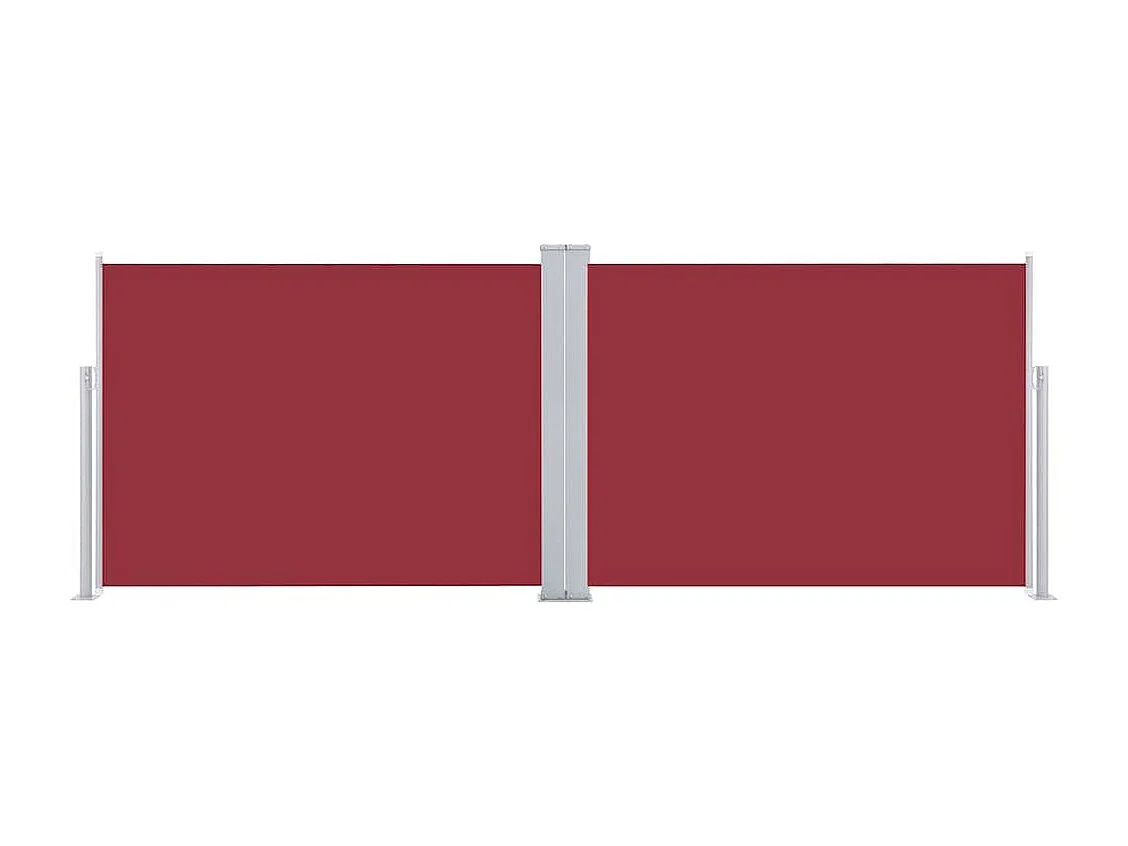 Auvent latéral rétractable Rouge 120 x 1000 cm