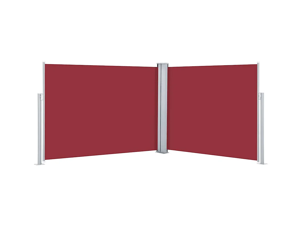 Auvent latéral rétractable Rouge 140 x 1000 cm