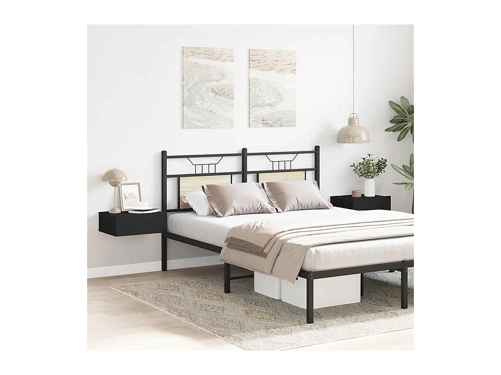 Tables de chevet flottantes 2 pcs Noir 40x30x15 cm