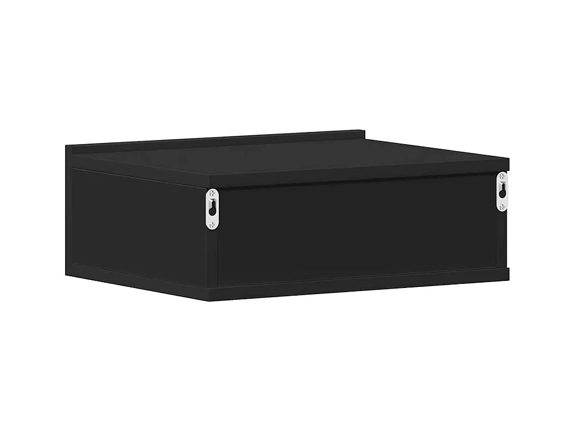 Tables de chevet flottantes 2 pcs Noir 40x30x15 cm