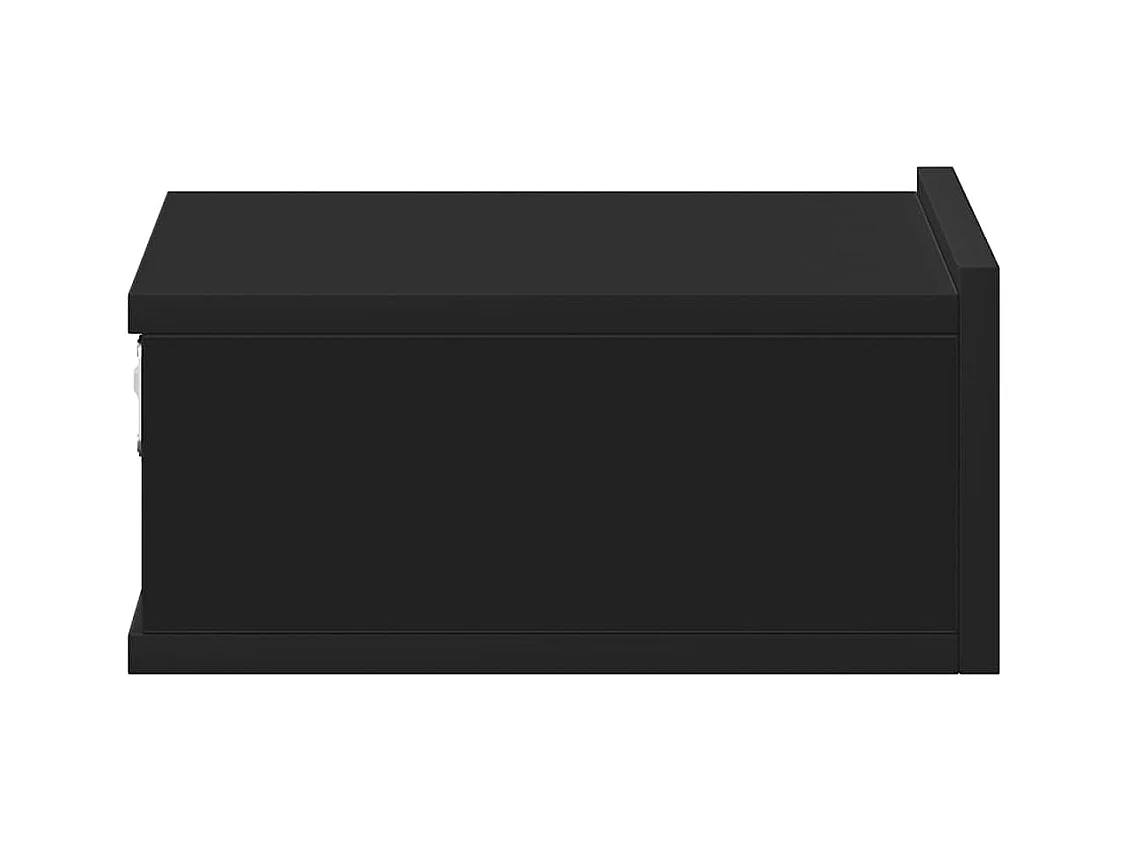 Tables de chevet flottantes 2 pcs Noir 40x30x15 cm