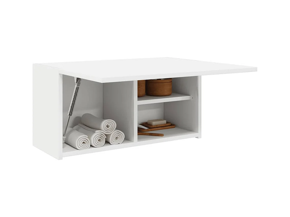 Armoire murale de bain blanc 60x25x30 cm bois d'ingénierie