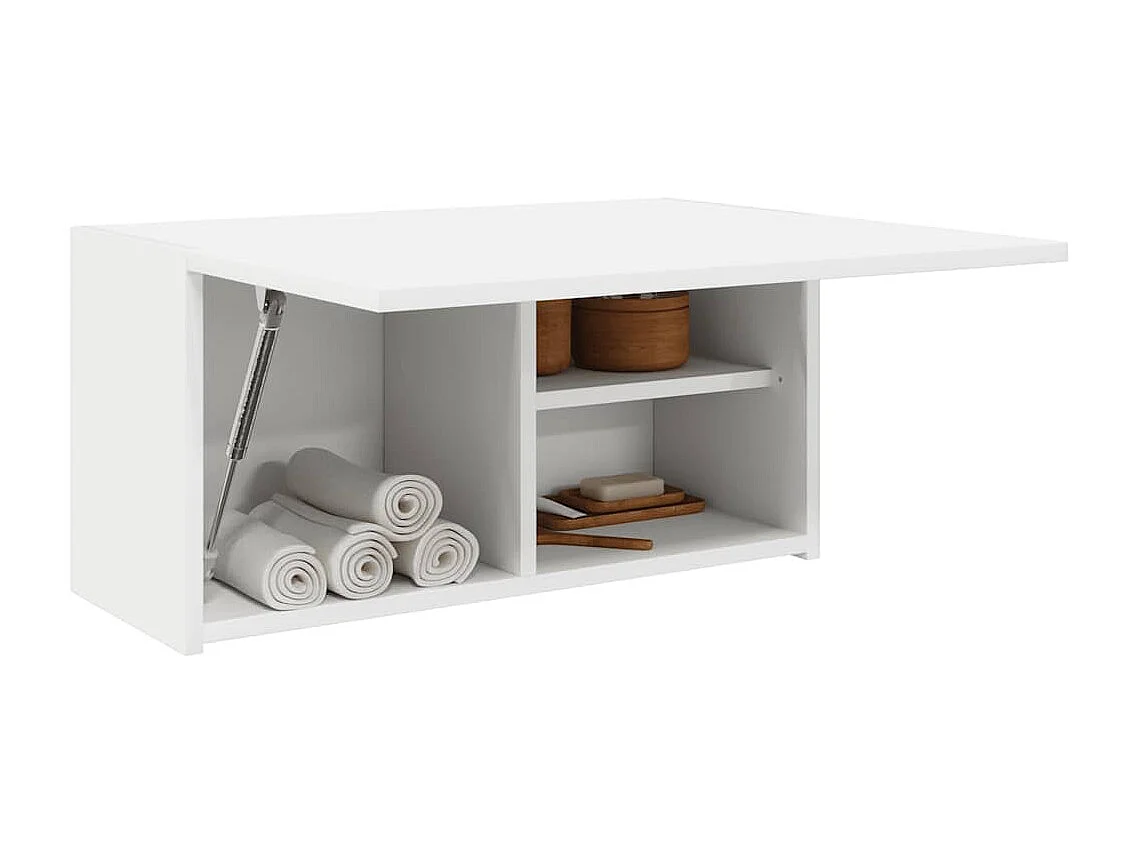 Armoire murale de bain blanc 60x25x30 cm bois d'ingénierie