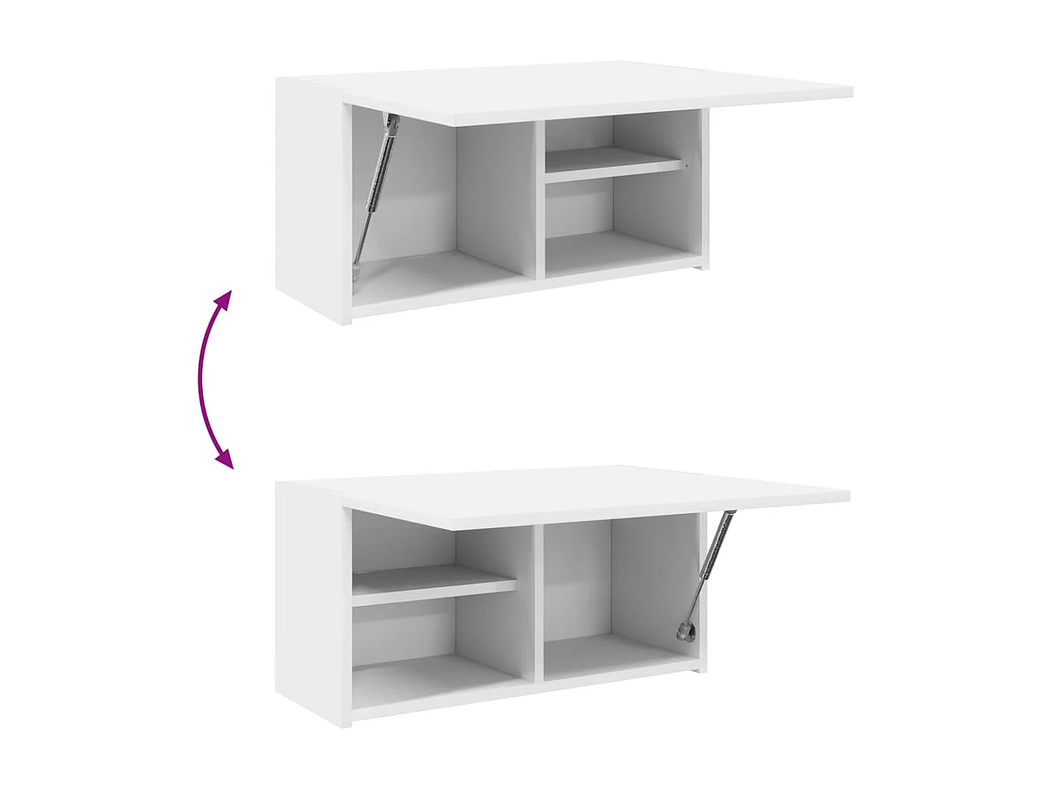 Armoire murale de bain blanc 60x25x30 cm bois d'ingénierie