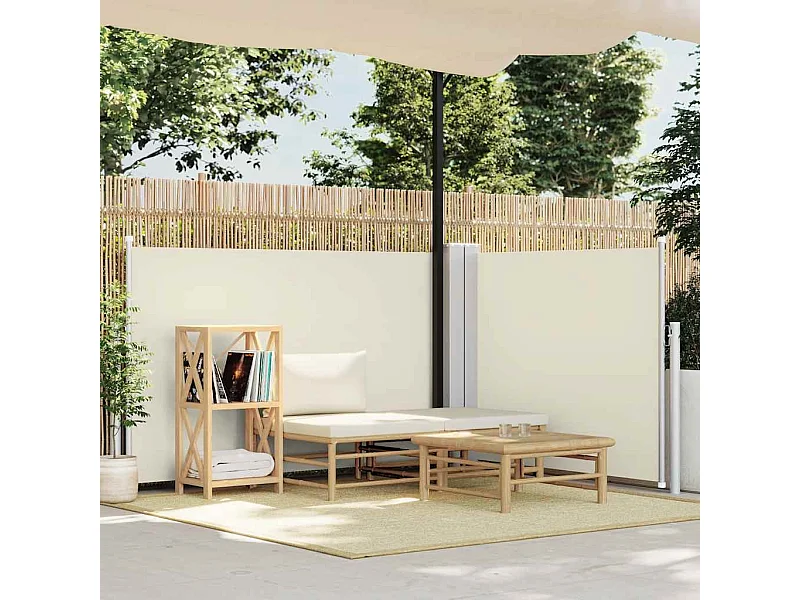 Tenda da sole laterale retrattile Crema 120 x 1000 cm