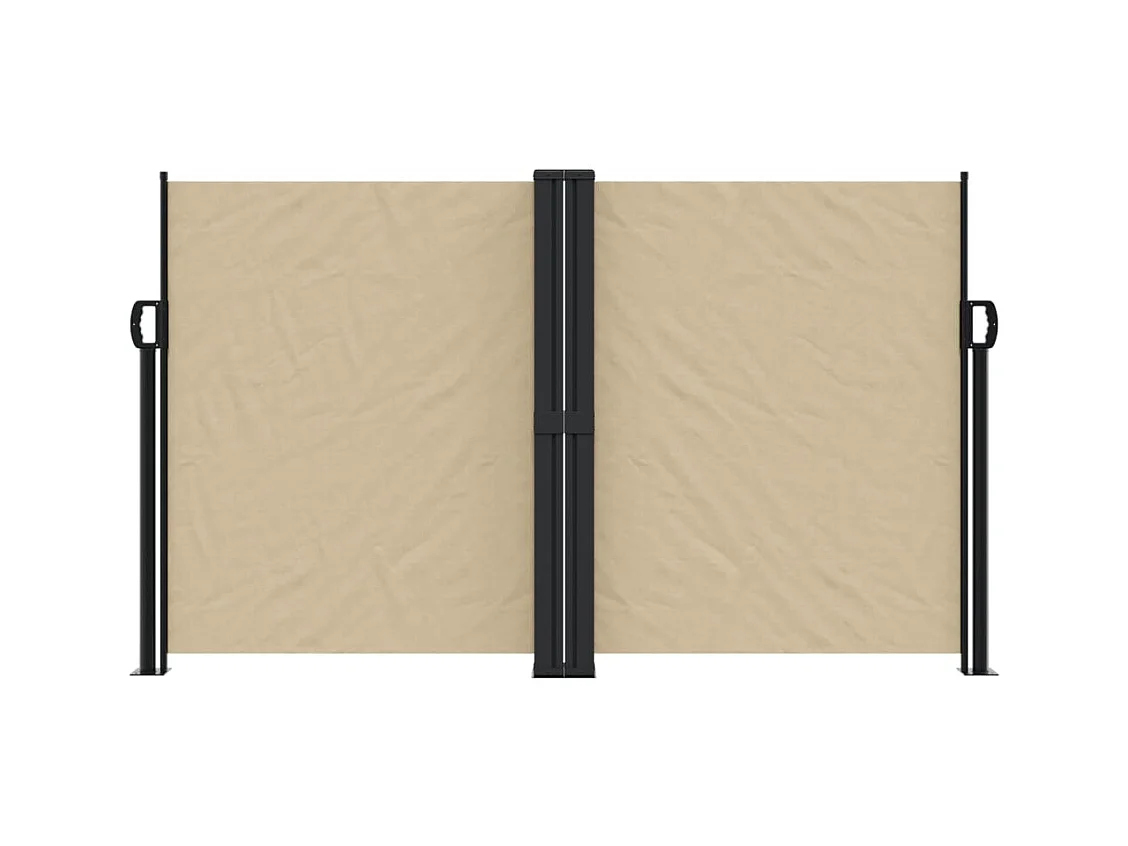 Auvent latéral rétractable beige 140x1000 cm