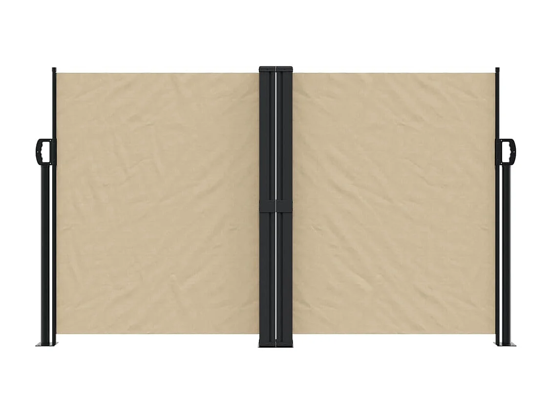 Tenda da sole laterale retrattile beige 140x1000 cm