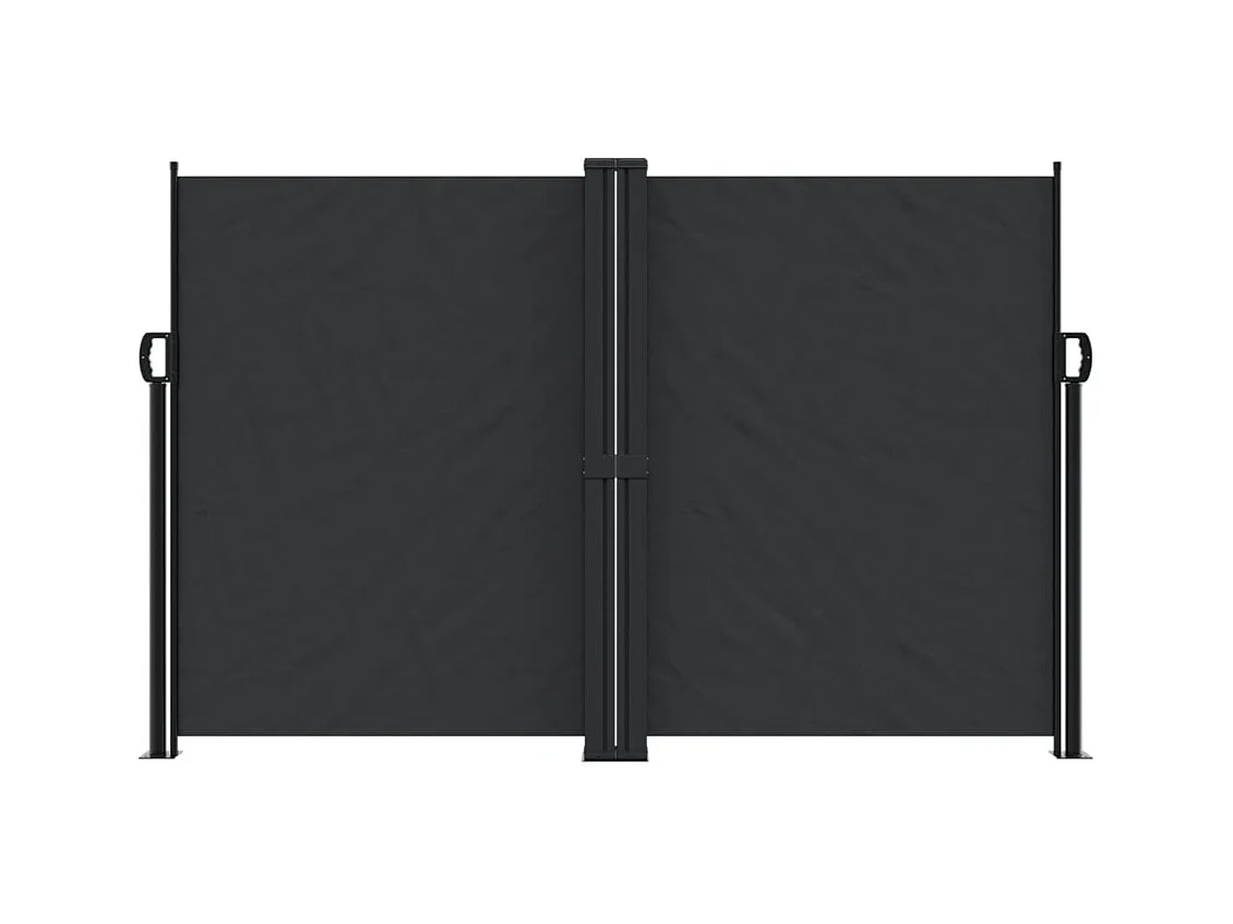 Auvent latéral rétractable noir 160x1200 cm