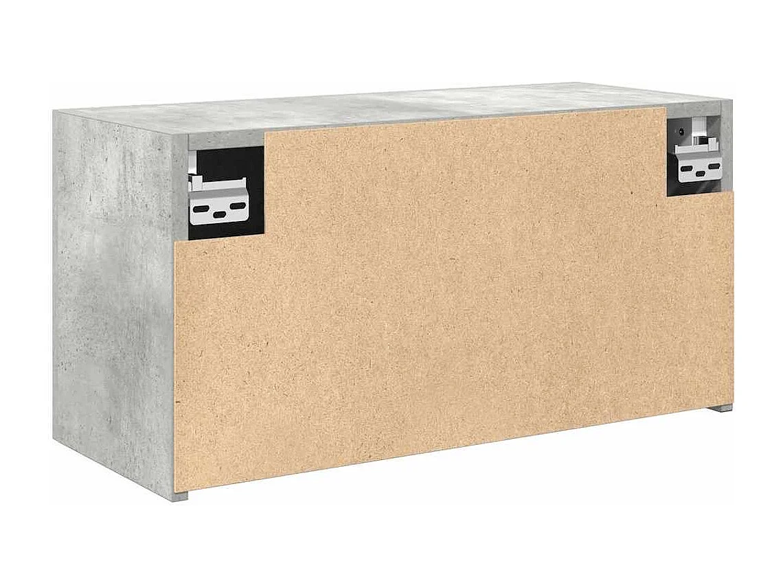 Mobiletto da bagno a muro grigio cemento 60x25x30 cm in legno ingegnerizzato