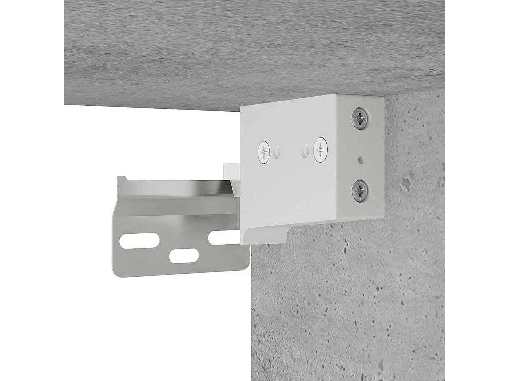 Mobiletto da bagno a muro grigio cemento 60x25x30 cm in legno ingegnerizzato