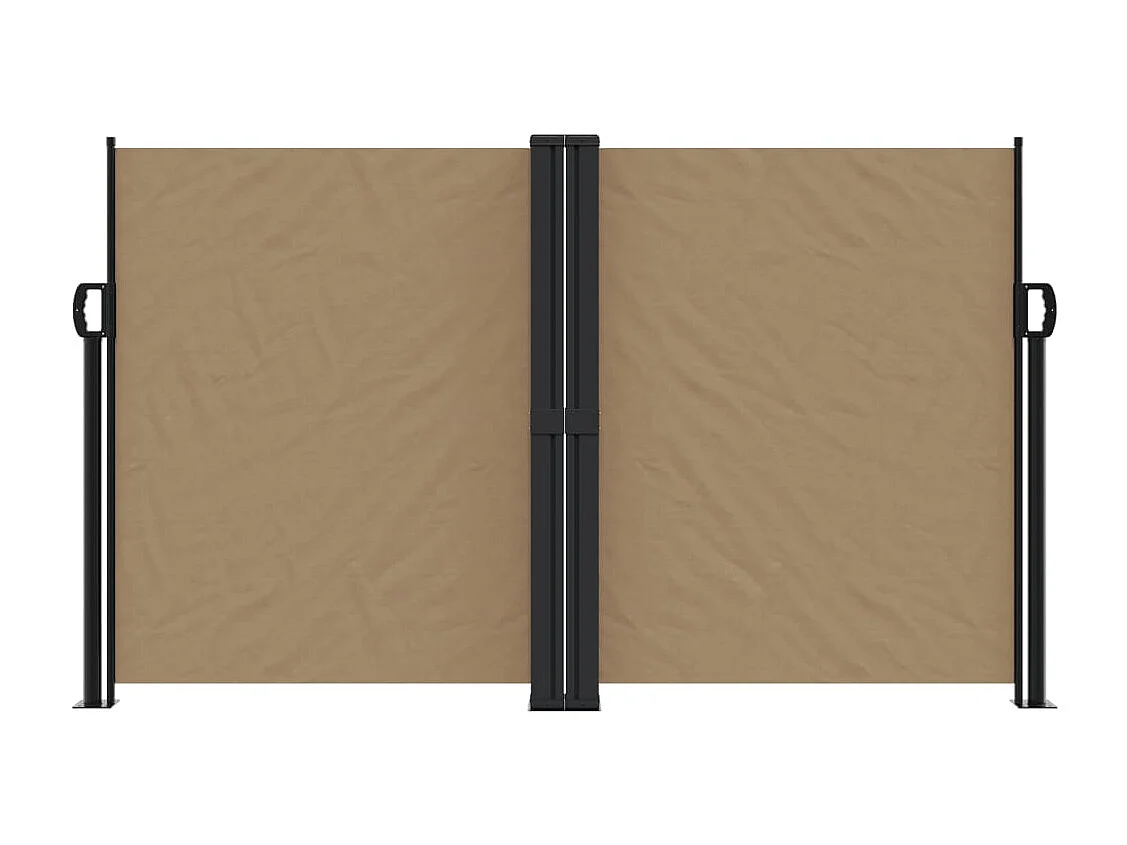 Auvent latéral rétractable taupe 140x1000 cm