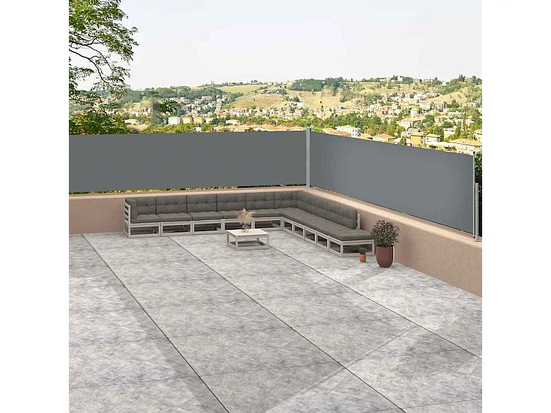 Toldo lateral retráctil Antracita 117x1200 cm