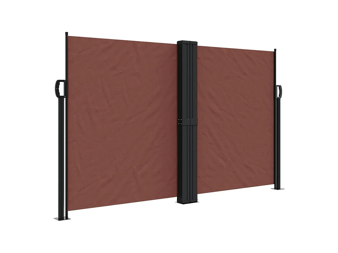 Auvent latéral rétractable marron 140x1000 cm