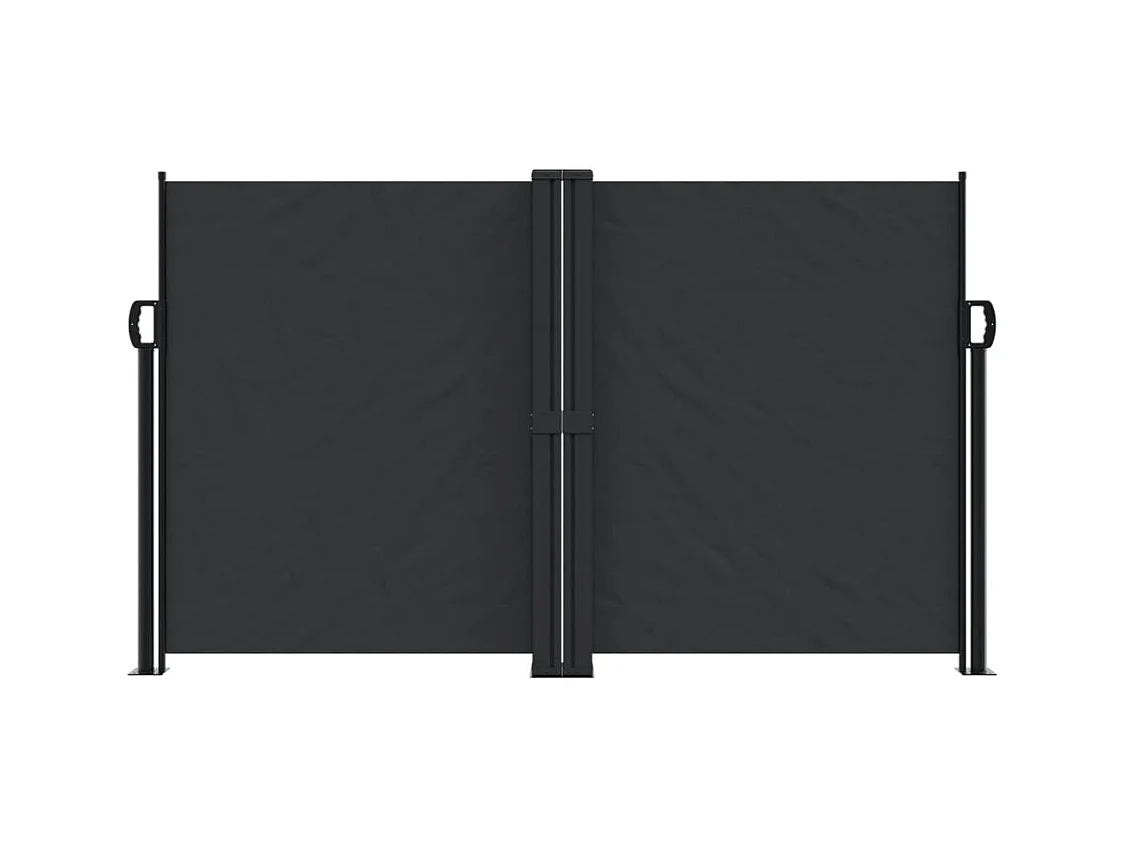 Auvent latéral rétractable noir 140x1000 cm