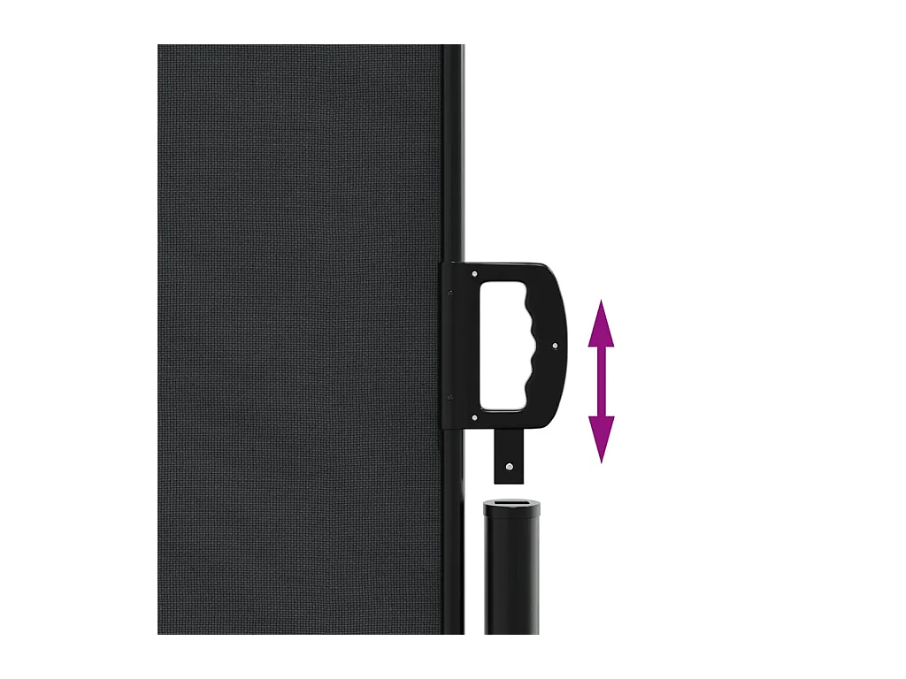 Auvent latéral rétractable noir 140x1000 cm