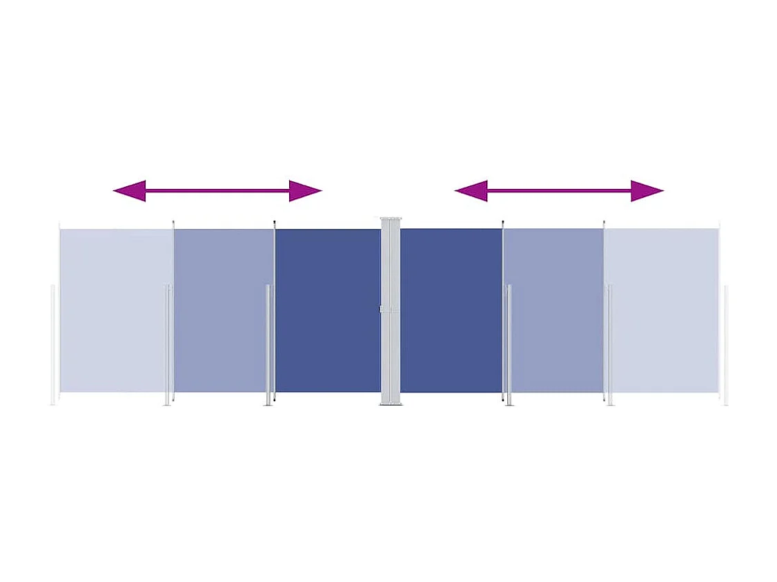 Toldo lateral retráctil Azul 180x600 cm
