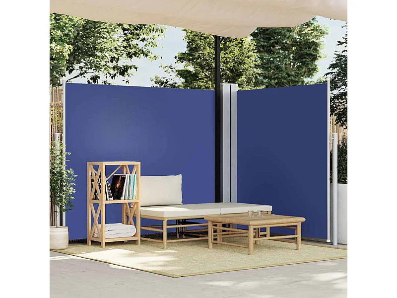 Toldo lateral retráctil Azul 180x600 cm
