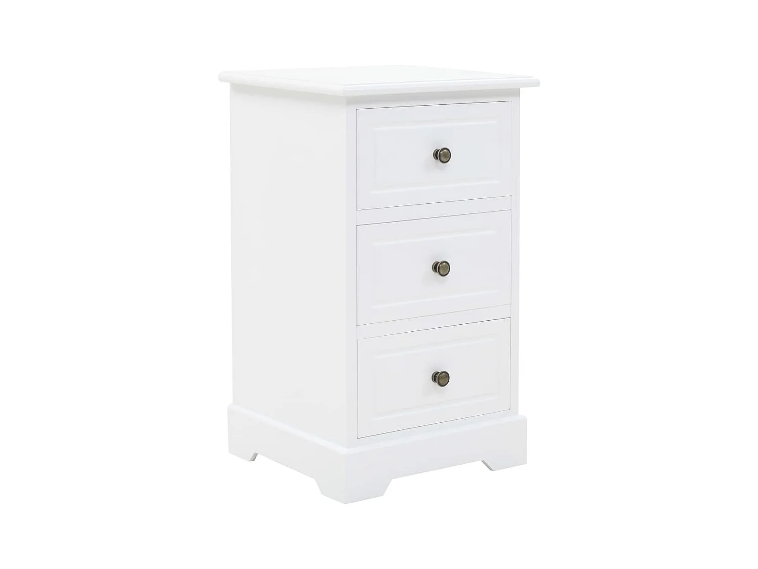 Table de chevet MDF et bois de pin 35x32x59 cm