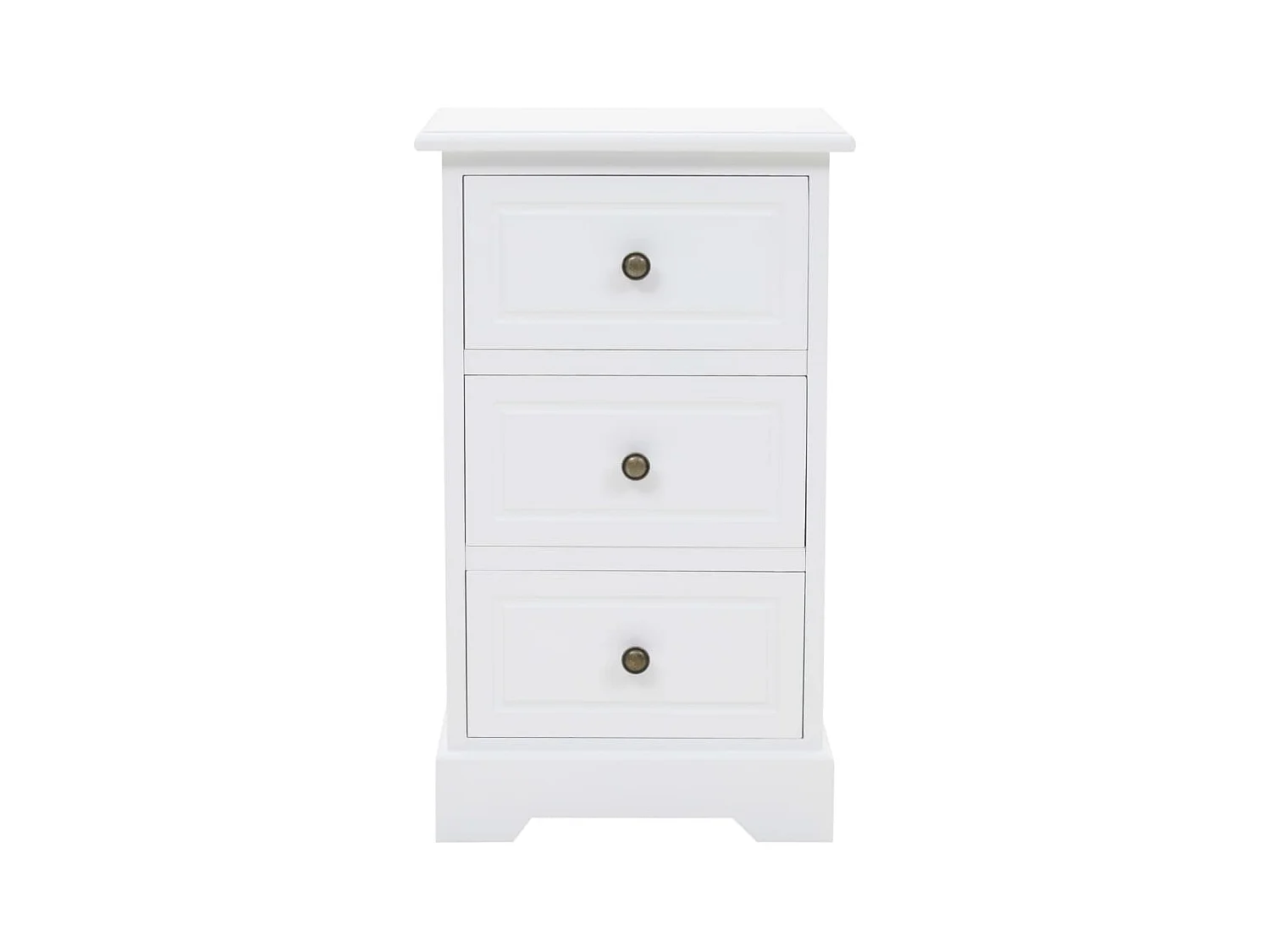 Table de chevet MDF et bois de pin 35x32x59 cm