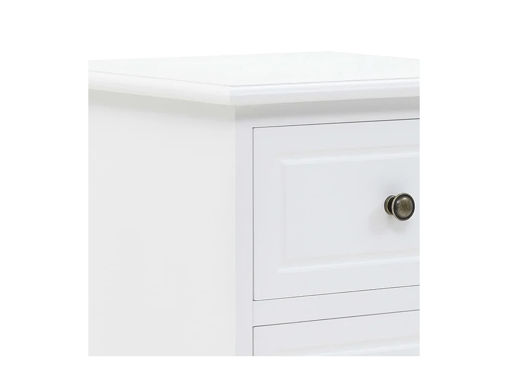 Table de chevet MDF et bois de pin 35x32x59 cm