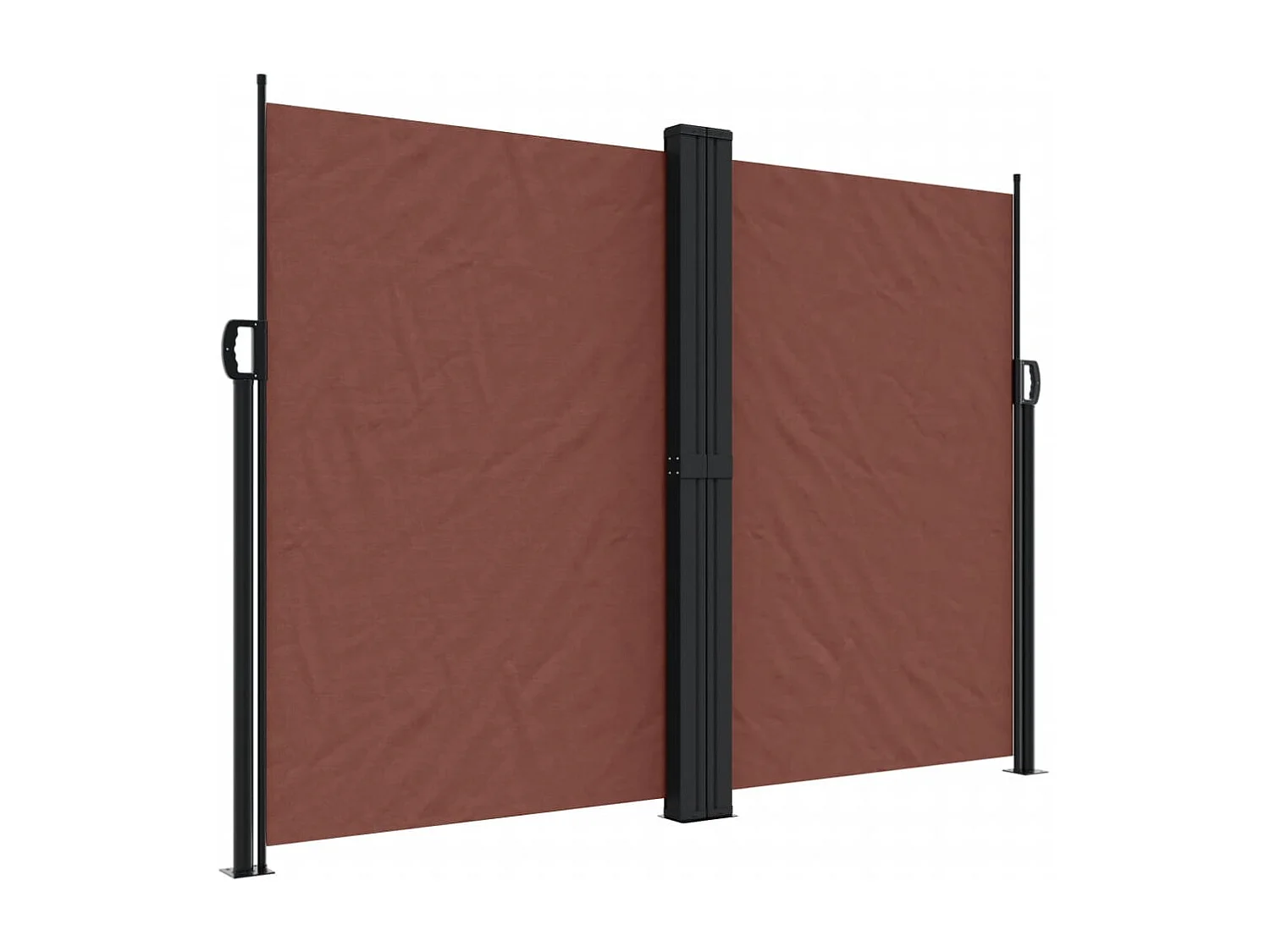 Auvent latéral rétractable marron 180x600 cm