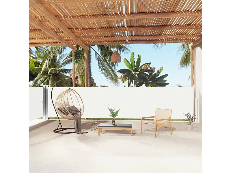 Uitschuifbaar zijluifel Crème 140x1000 cm