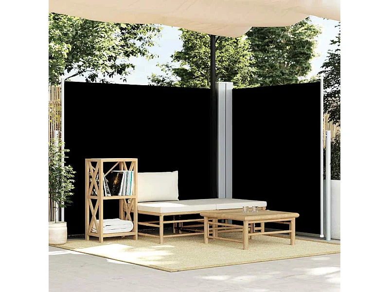 Uitschuifbaar zijluifel Zwart 180x600 cm