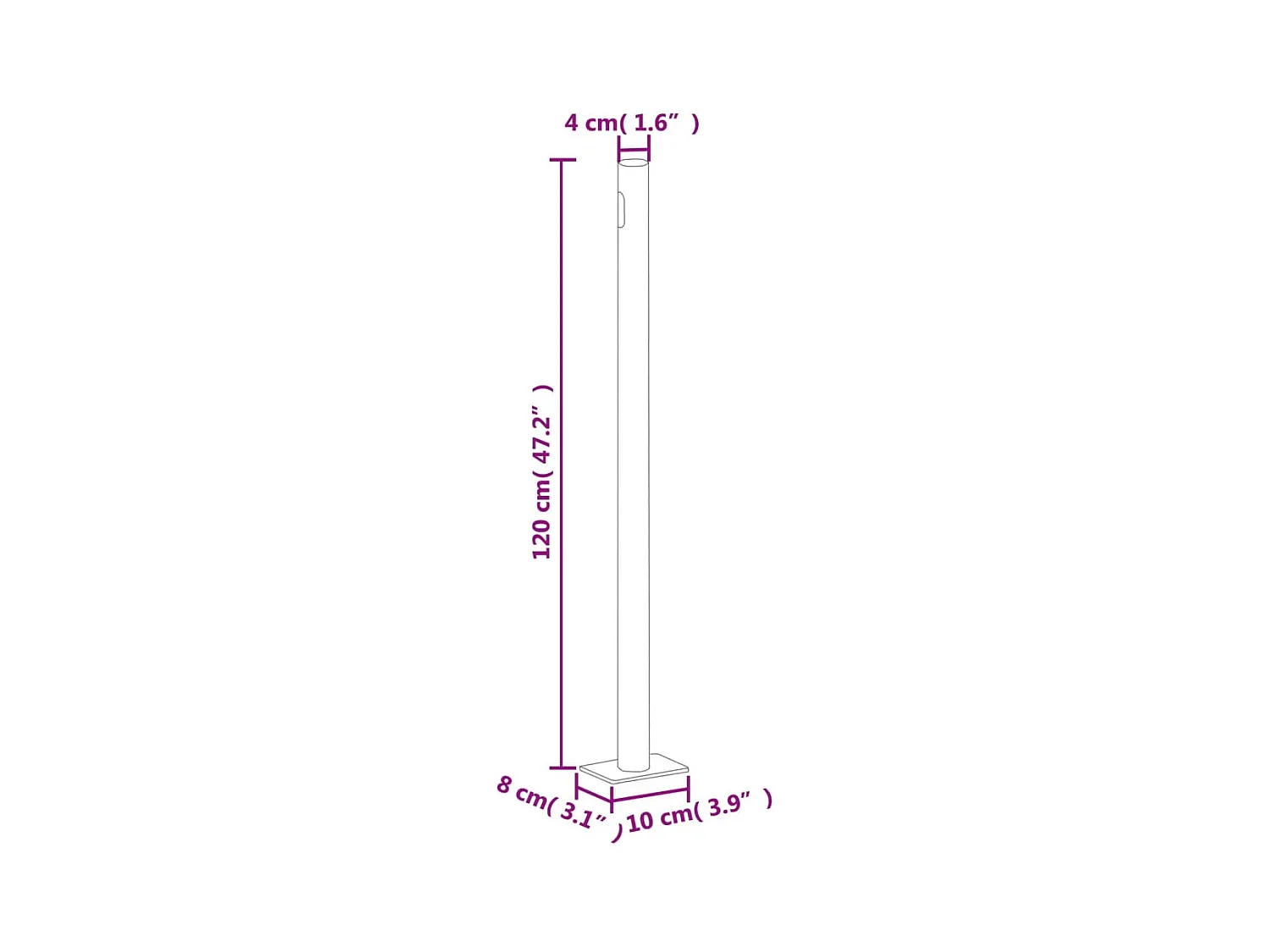 Auvent latéral rétractable Anthracite 200x1000 cm