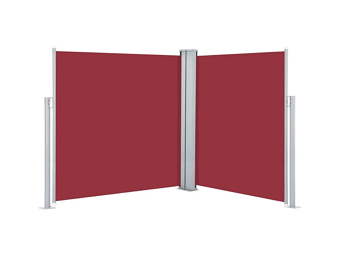 Auvent latéral rétractable Rouge 140 x 600 cm