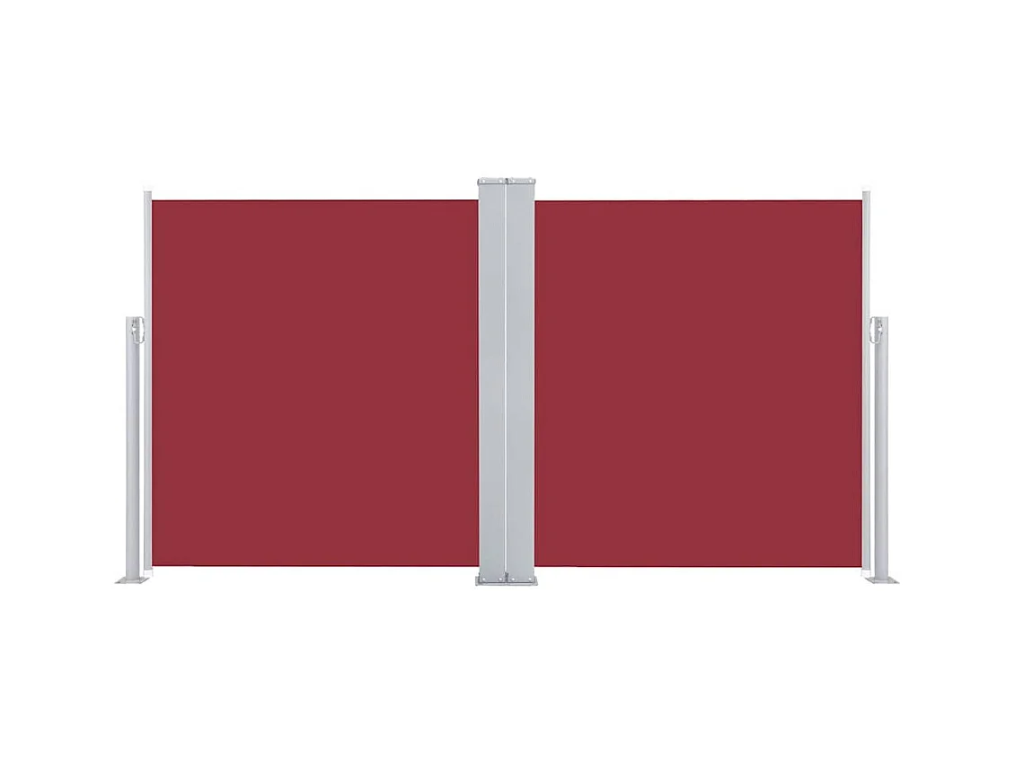 Auvent latéral rétractable Rouge 140 x 600 cm