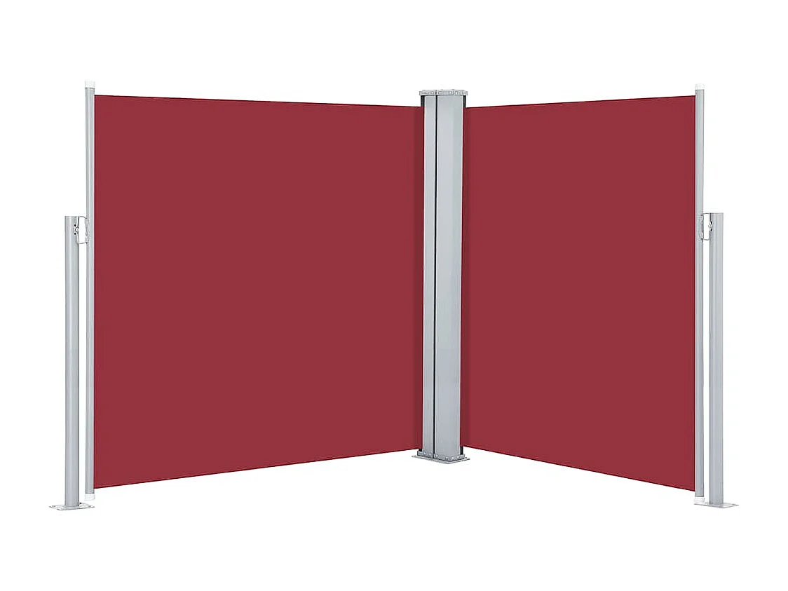 Auvent latéral rétractable Rouge 140 x 600 cm