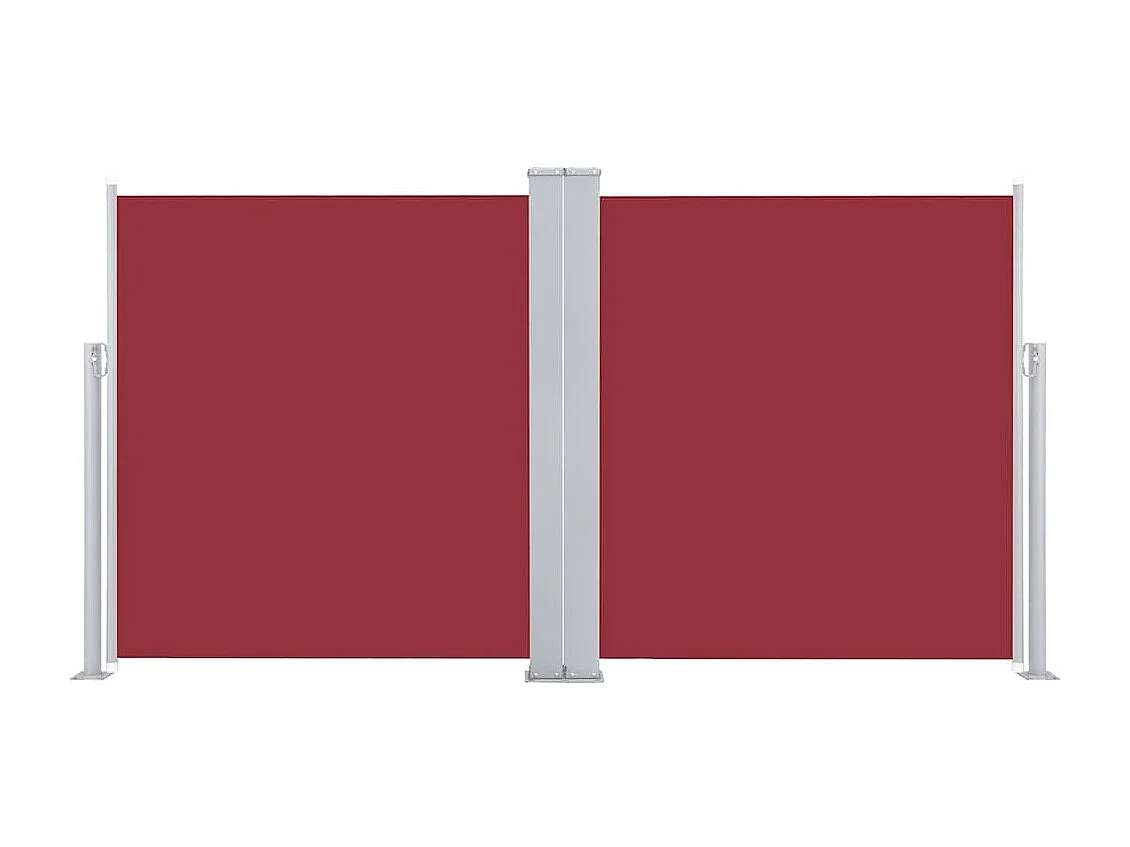 Auvent latéral rétractable Rouge 140 x 600 cm
