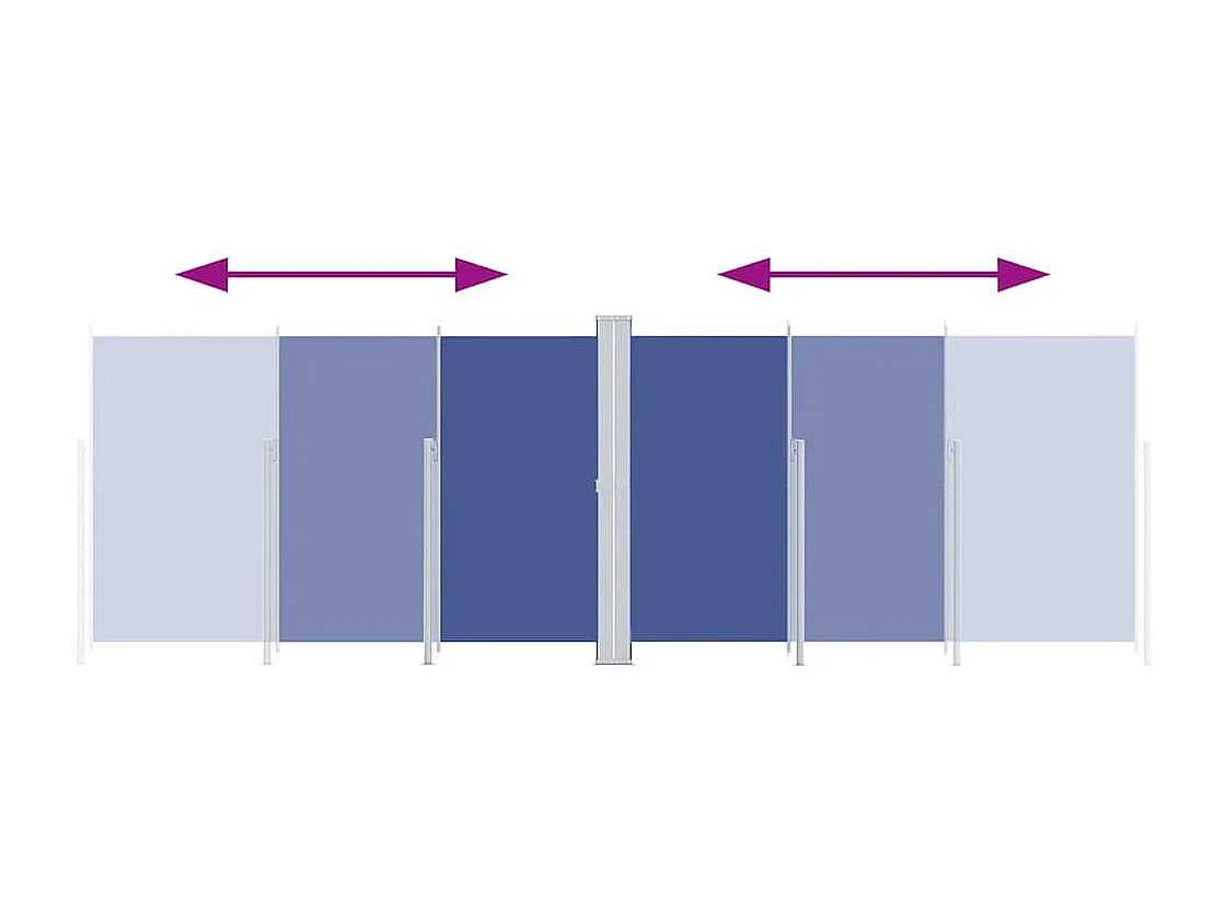 Auvent latéral rétractable Bleu 200x600 cm