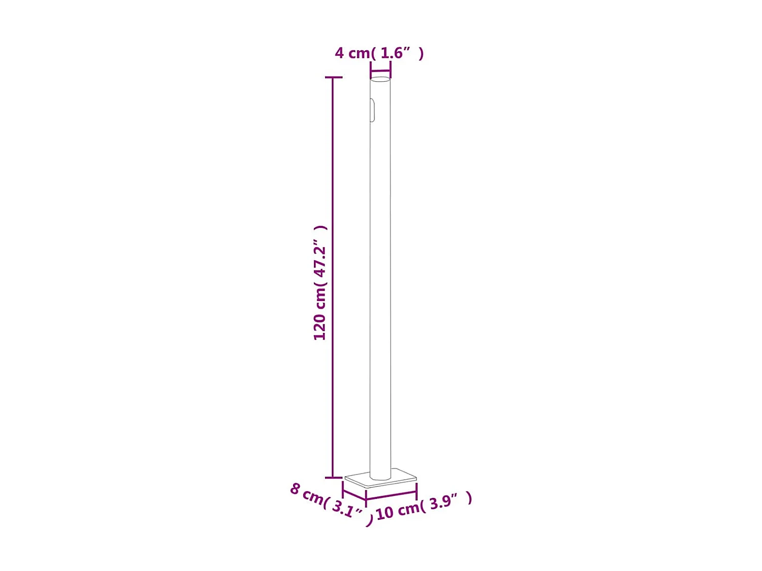 Auvent latéral rétractable Bleu 200x600 cm